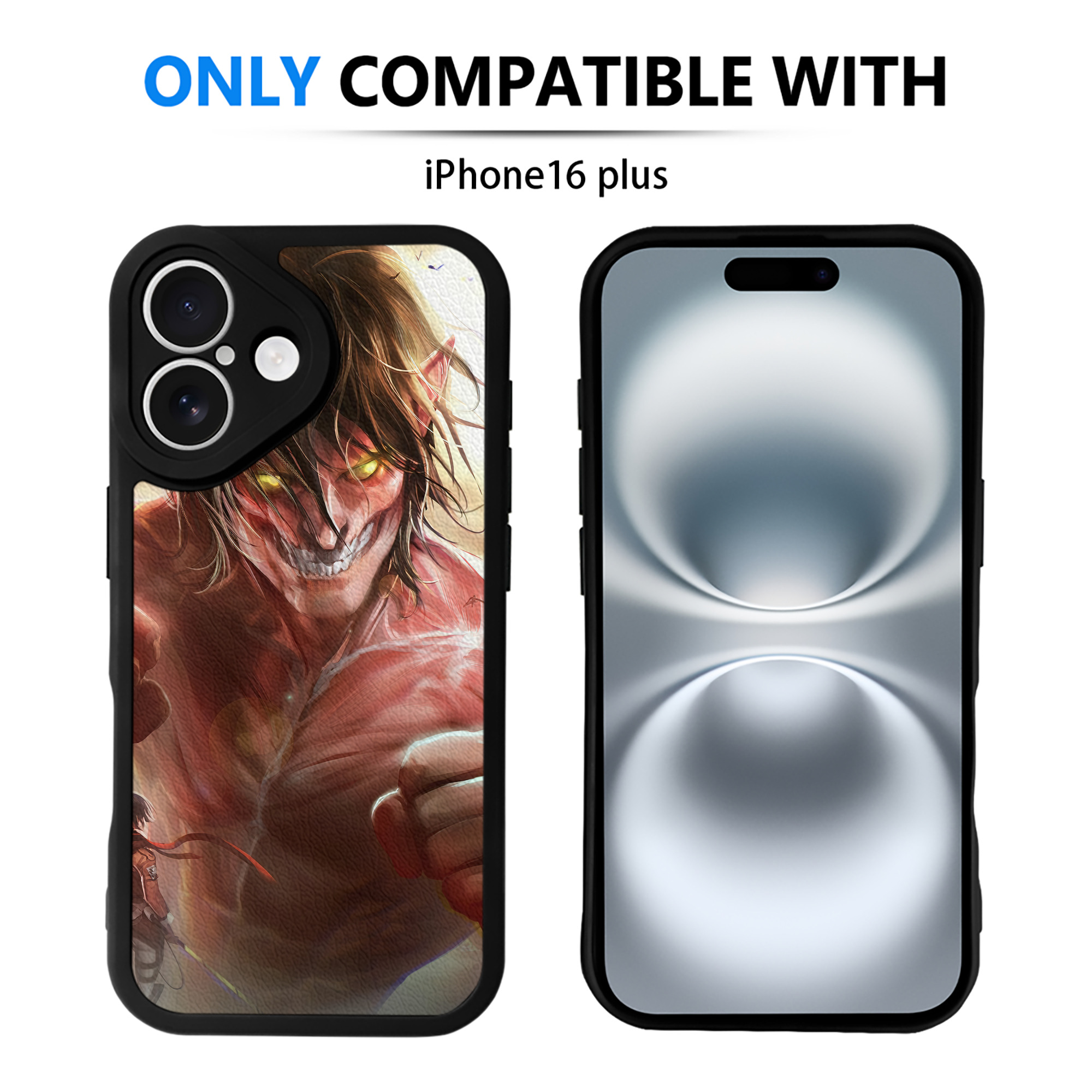 （画像用） 進撃の巨人 Attack on Titan 【iPhone 16シリーズ対応】シリコンスマホケース（レザー調） 材質：シリコン